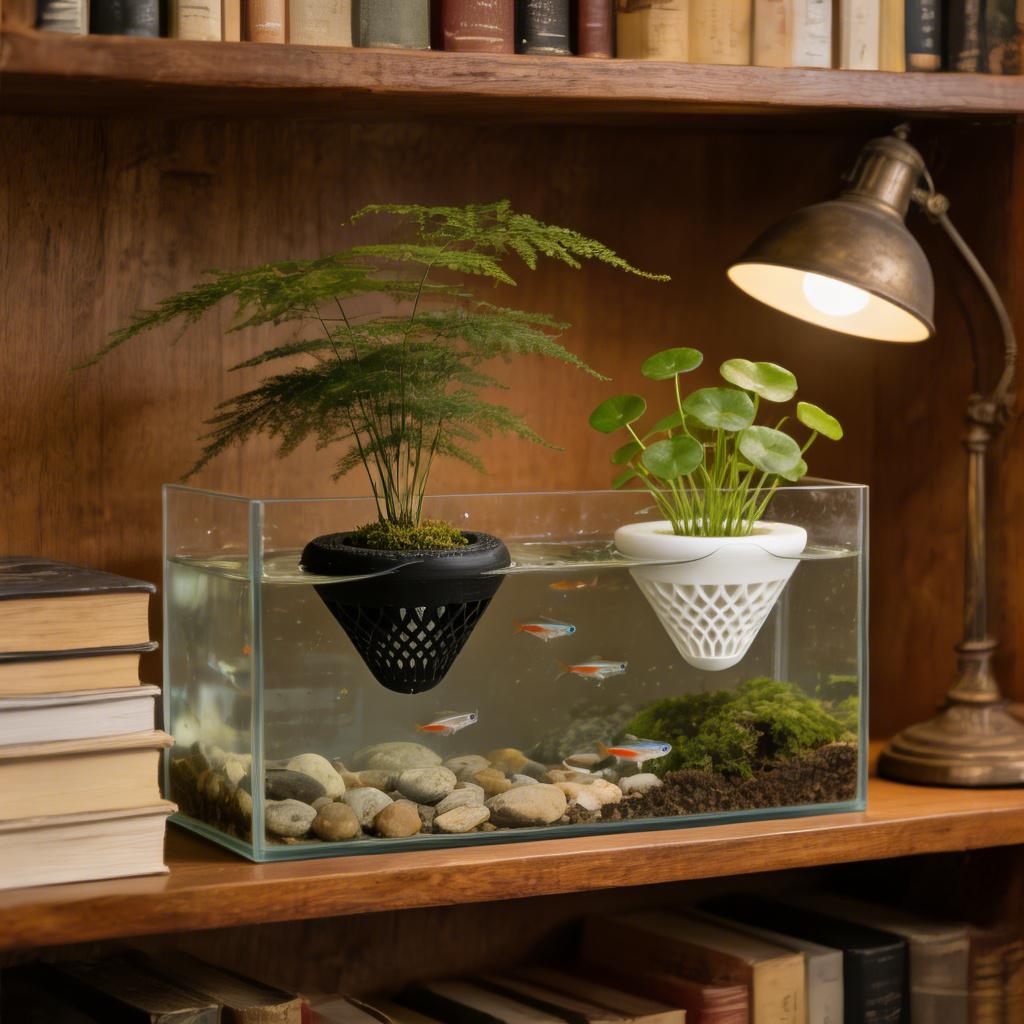 قطعتان من حامل النباتات العائم - مراجعة Marine Aquarium All In One وسعره