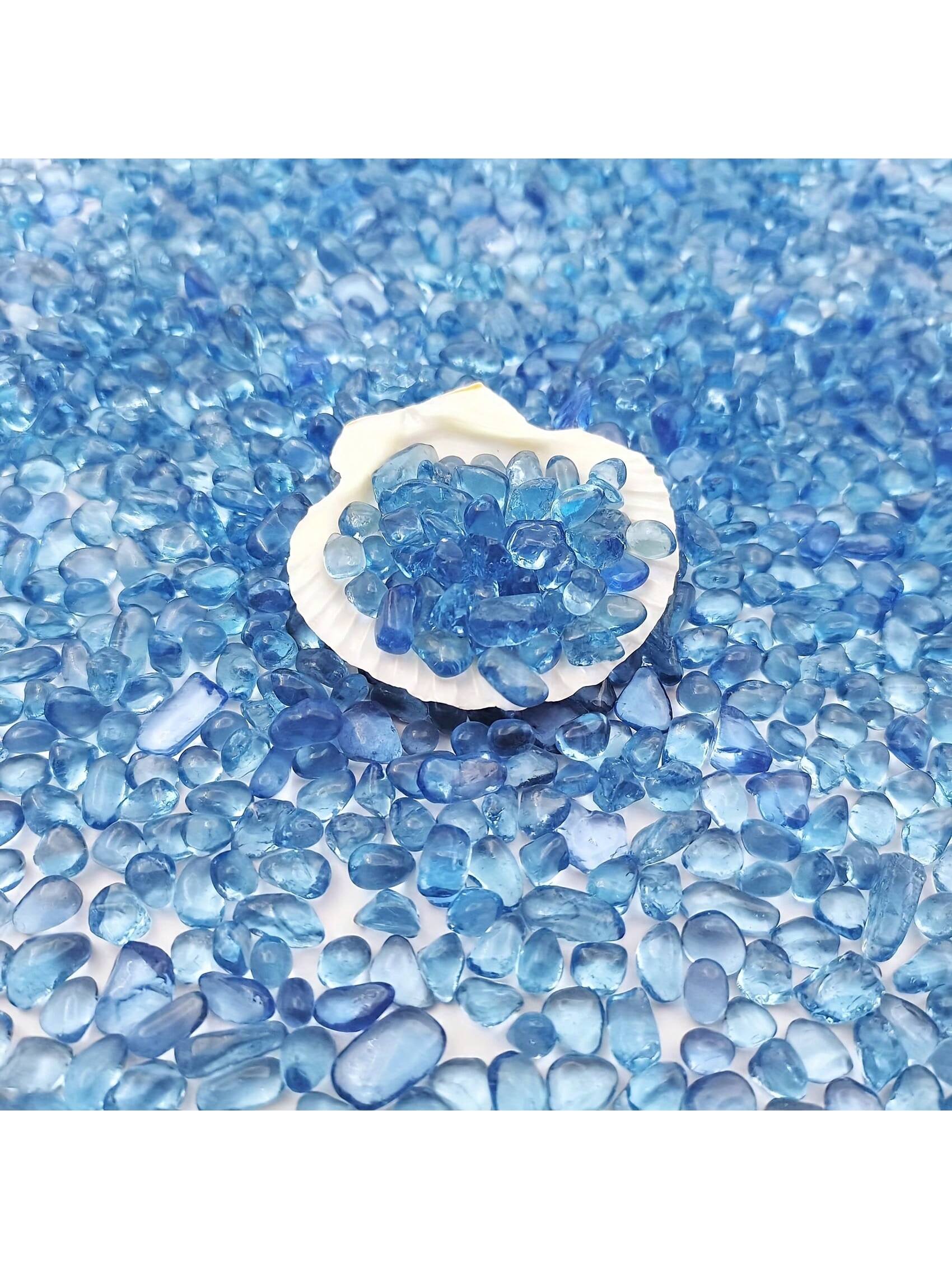 الأزرق الزجاج الحصى 3 4 مللي م - مراجعة Marine Aquarium Gravel وسعره