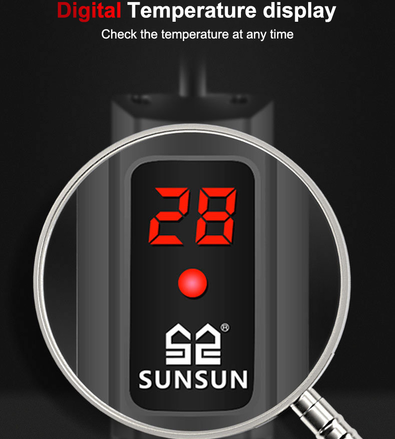 SUNSUN حوض السمك سخان غاطسة خز - مراجعة Marine Aquarium Par Meter وسعره